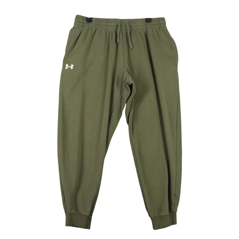 Under Armour Rival Fleece Jogger Sweatpants Mens XL Olive Green Athletic Active